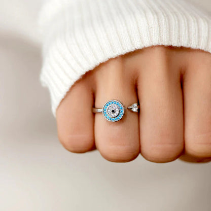 Para mi hija | Anillo Ojo de la Suerte | Antiestrés Giratorio | Ajustable