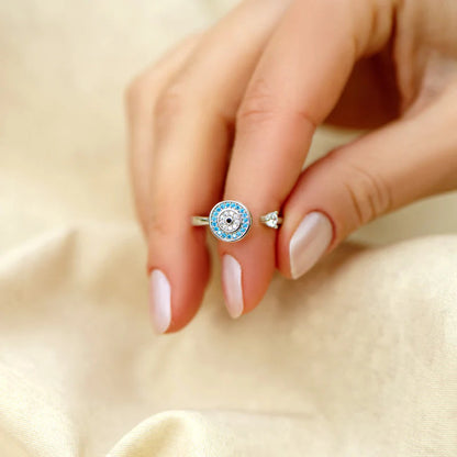 Para mi hija | Anillo Ojo de la Suerte | Antiestrés Giratorio | Ajustable